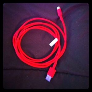 6' red IPhone charge cord